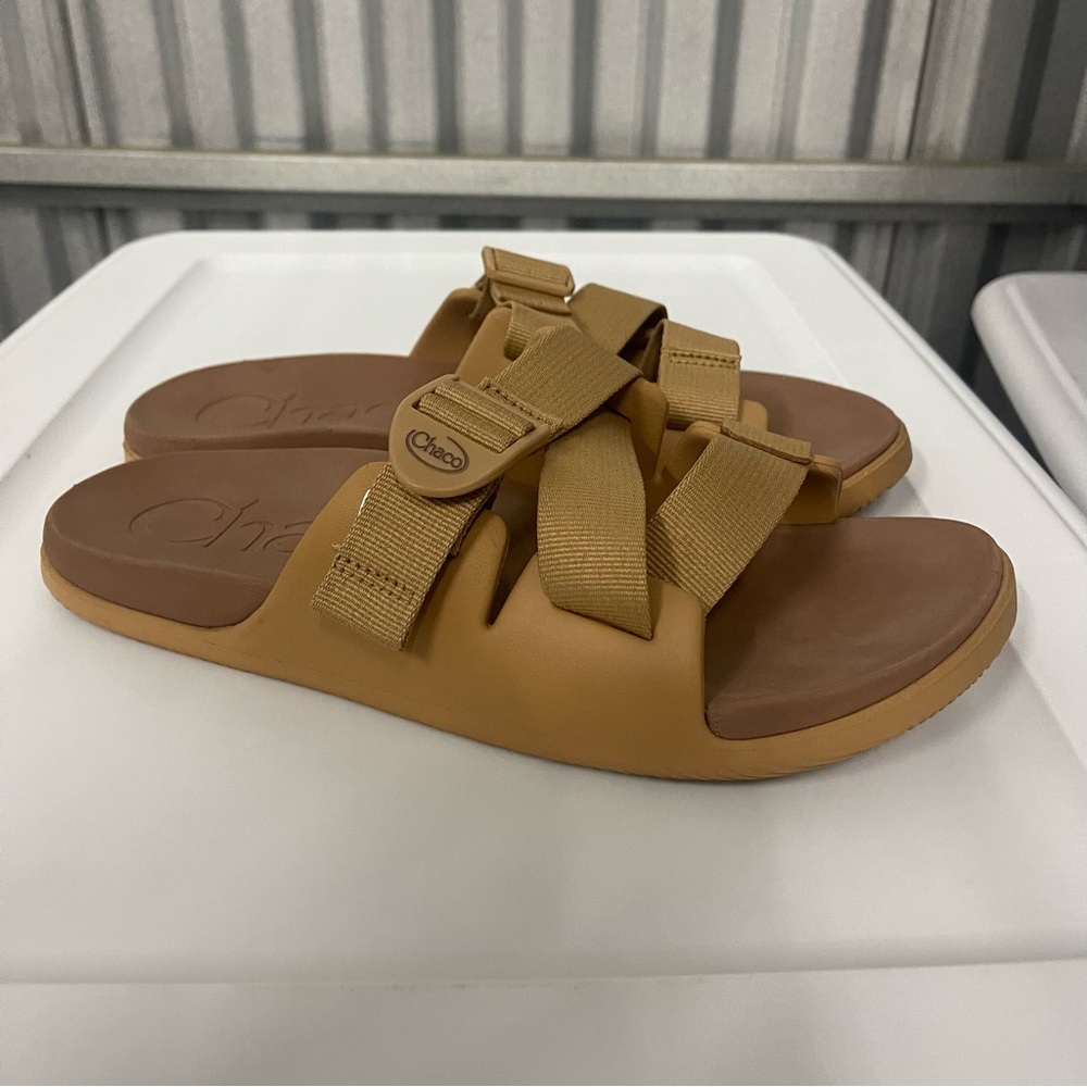 Chaco Sandals Womens 10 Beige Brown Open Heel Straps
